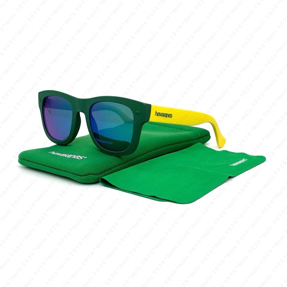 Havaianas Paraty/M QPN/Z9 Green Yellow 50mm Sunglasses - Picture 1 of 10